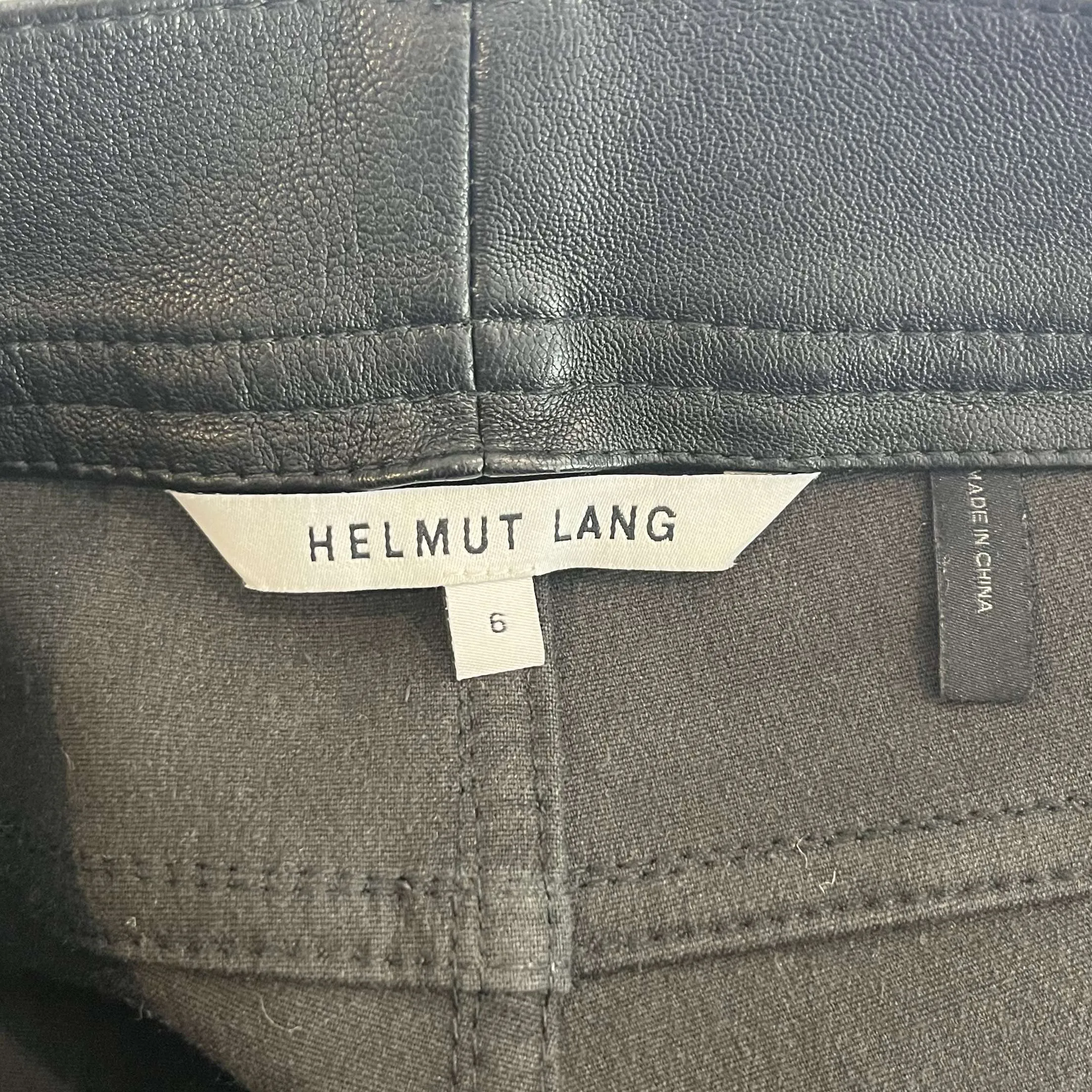 Helmut Lang Brand New Black Lambskin Skinny Jeans S