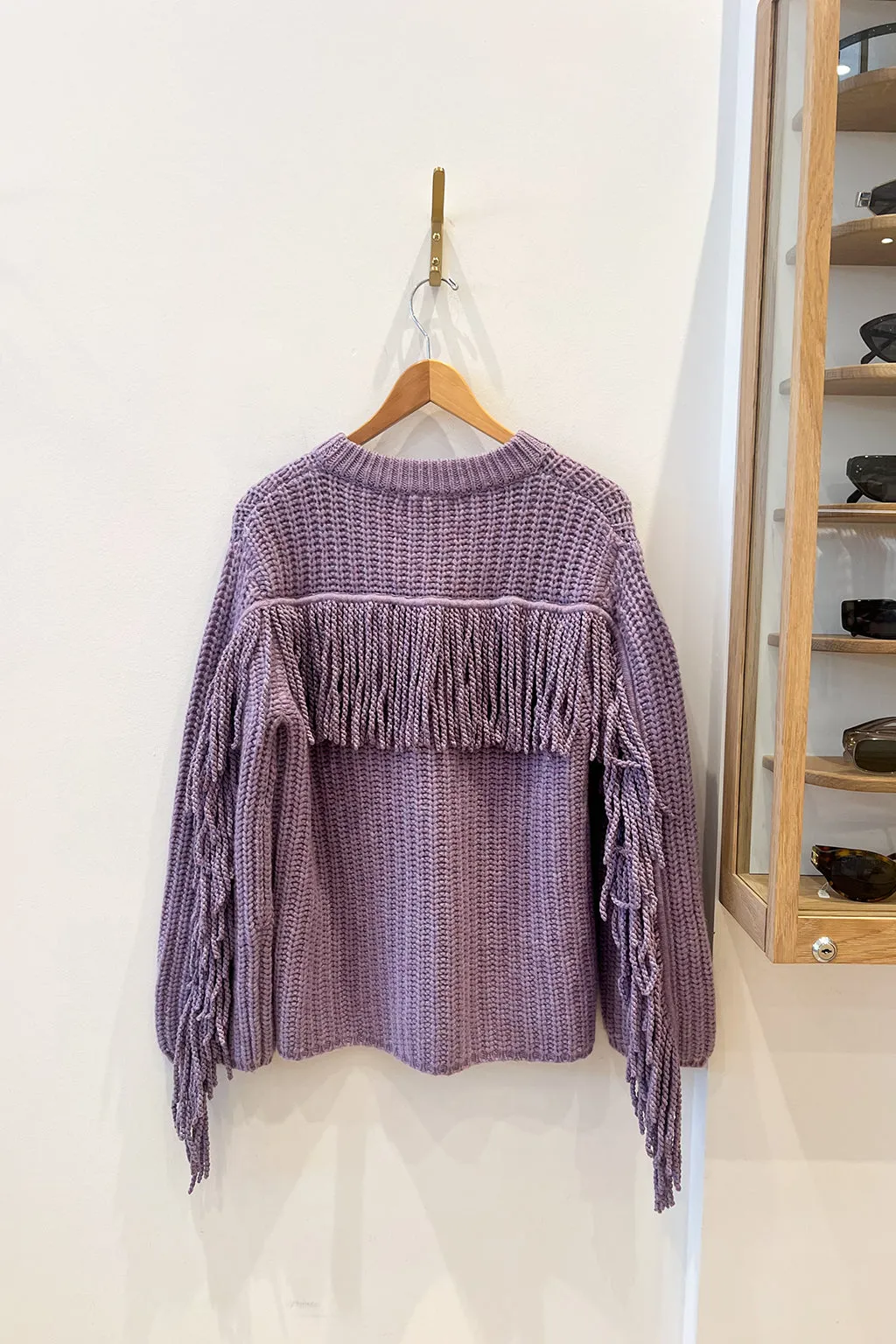 HILMA CASHMERE FRINGE SWEATER