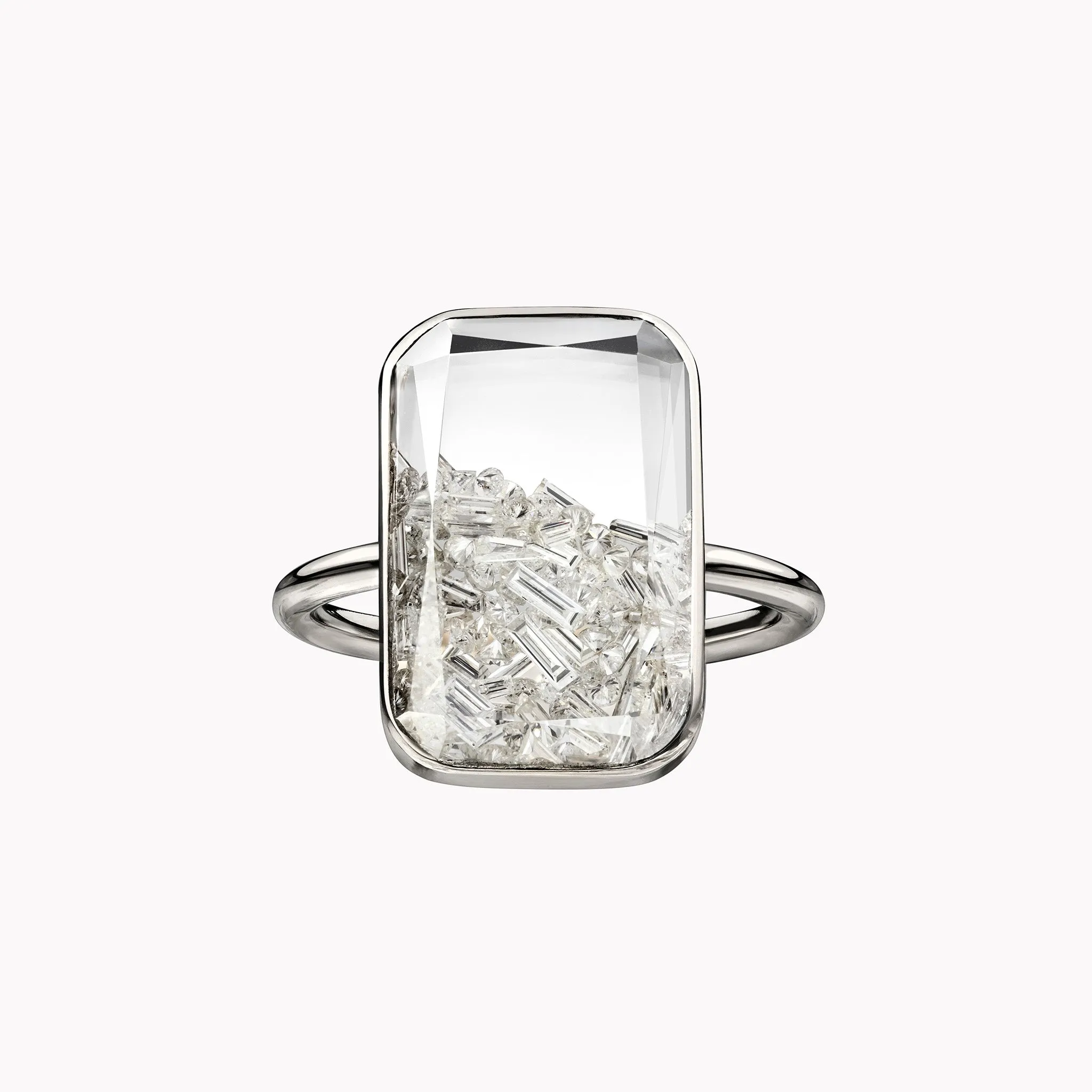 Kaleidoscope Diamond Shaker Ring