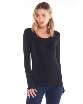 Kelli Long Sleeve Top by Betty Basics - Black