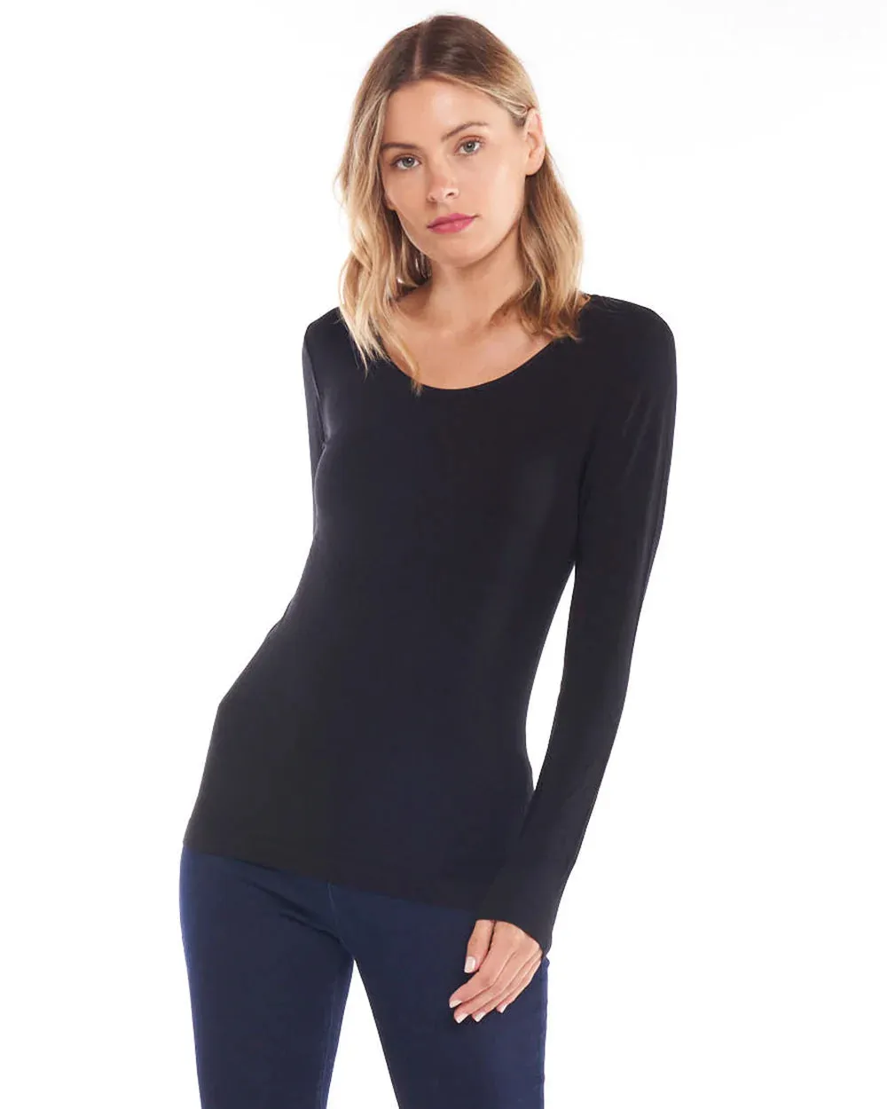 Kelli Long Sleeve Top by Betty Basics - Black