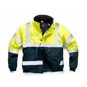 Kids Hi Vis 2 Tone Bomber Jacket EN ISO 20471