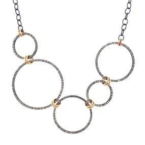 Large Lined Hoops Necklace (N1857)