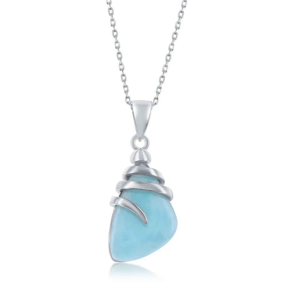 Larimar Twist Pendant