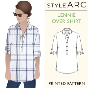 Lennie Over Shirt Sewing Pattern by Style Arc, US Sizes 0-26