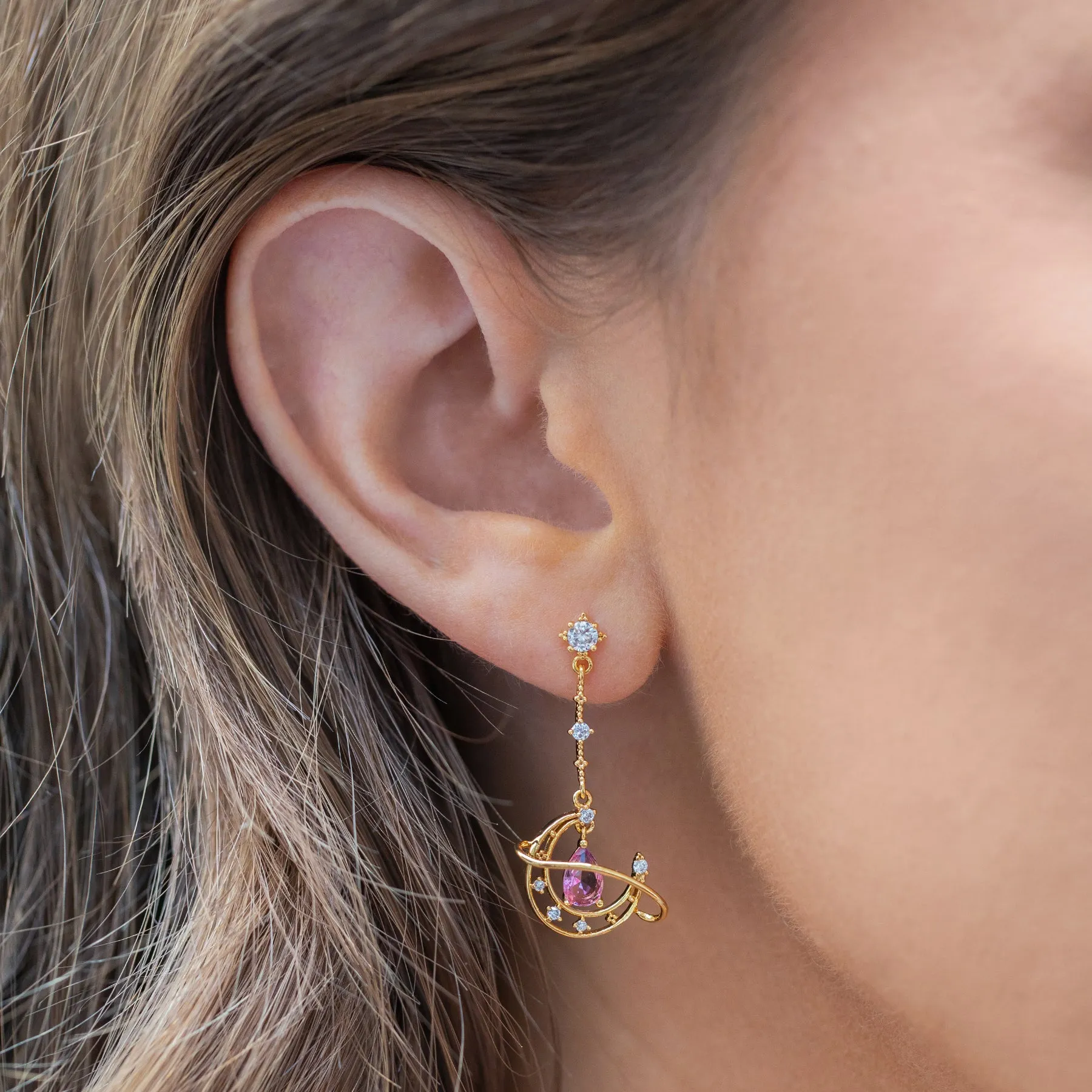 Lost In Orbit Dangle Earrings