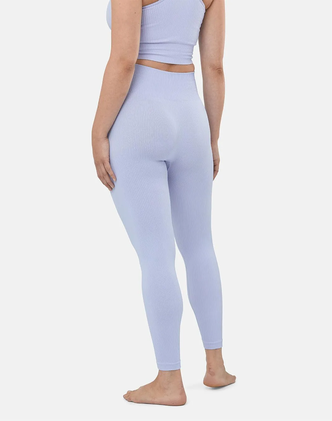 Lotus Rib Knit Legging in Lilac