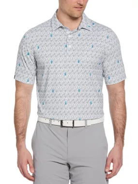 Mens Scotch Novelty Print Golf Polo