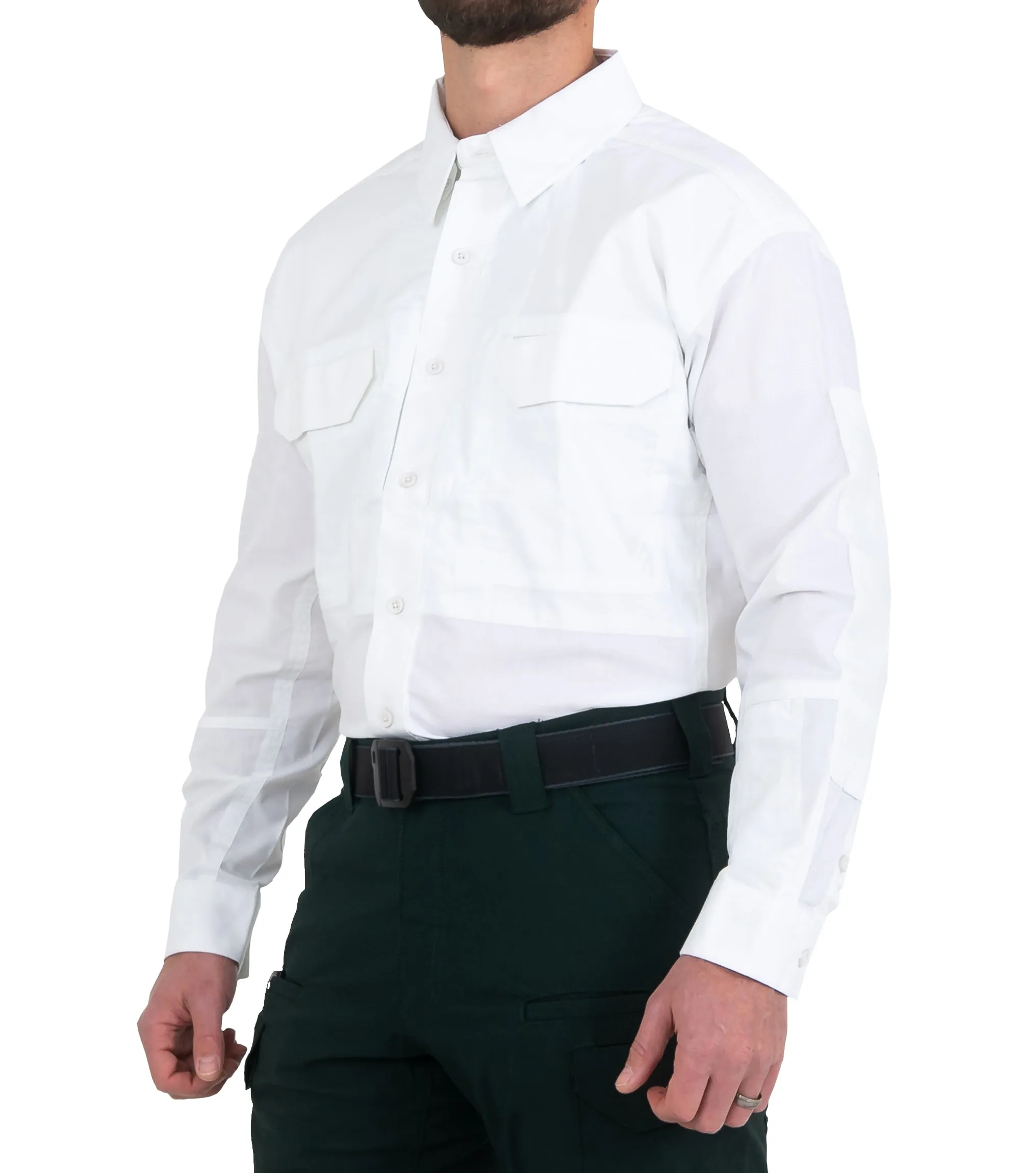 Men's V2 Tactical Long Sleeve Shirt / White