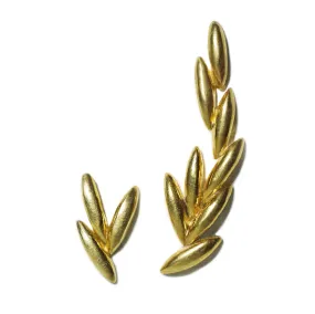 Mismatch Seed Climber Earrings in 18K Gold Plate