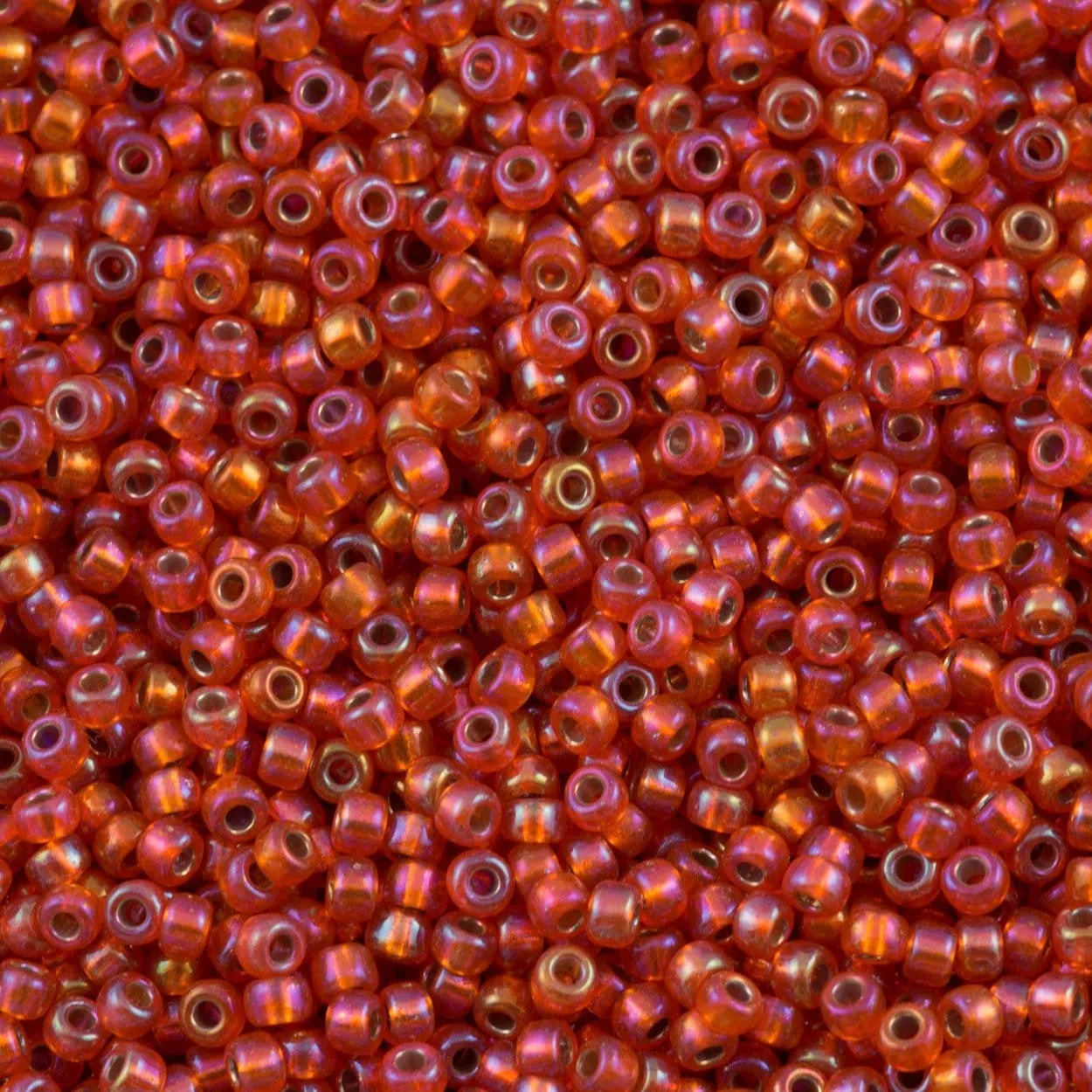 Miyuki Boncuk, MiyukiRoundBeads 6/0-1008 Silver Lined Orange