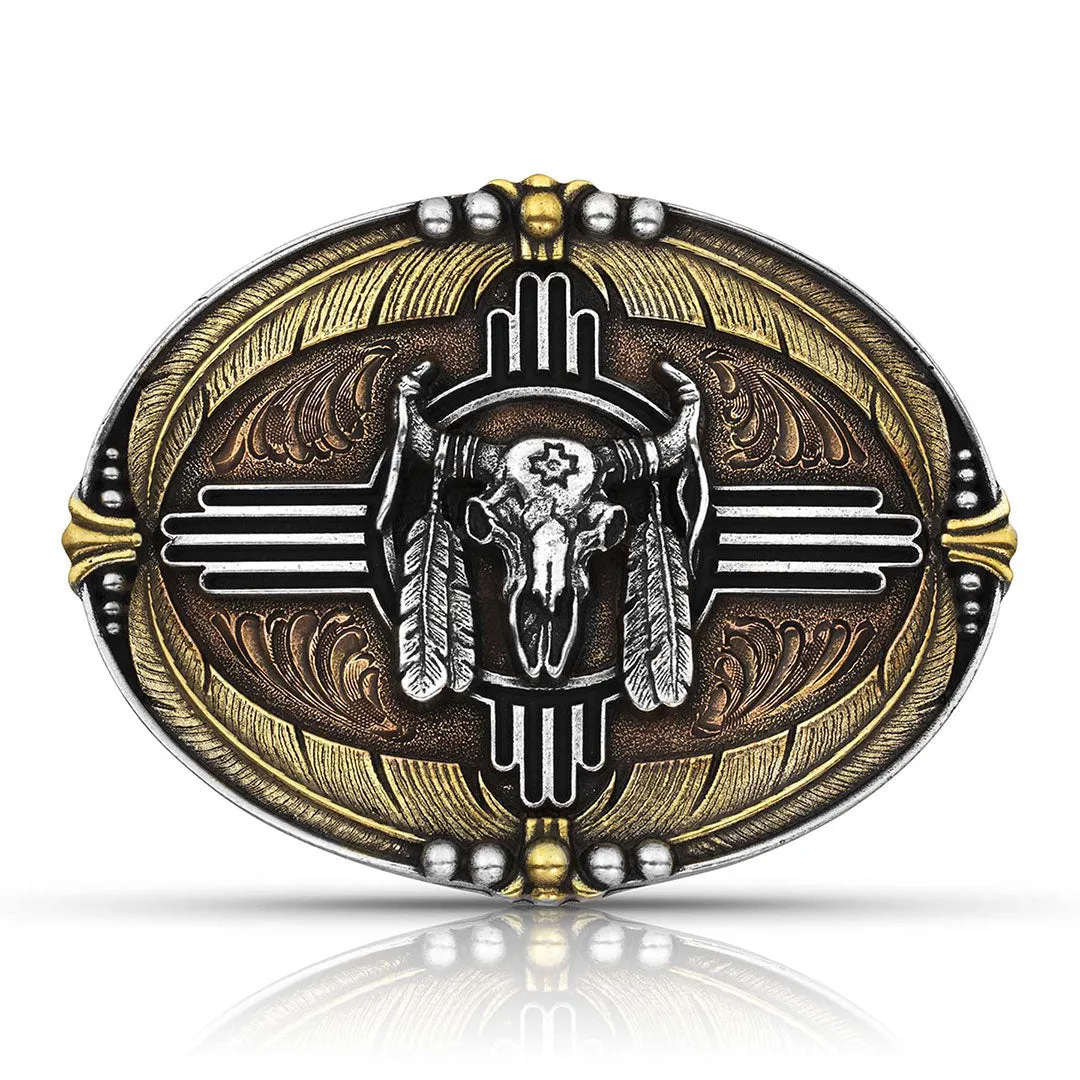 Montana Silversmiths Men's Attitude Southwest Buffalo Buckle