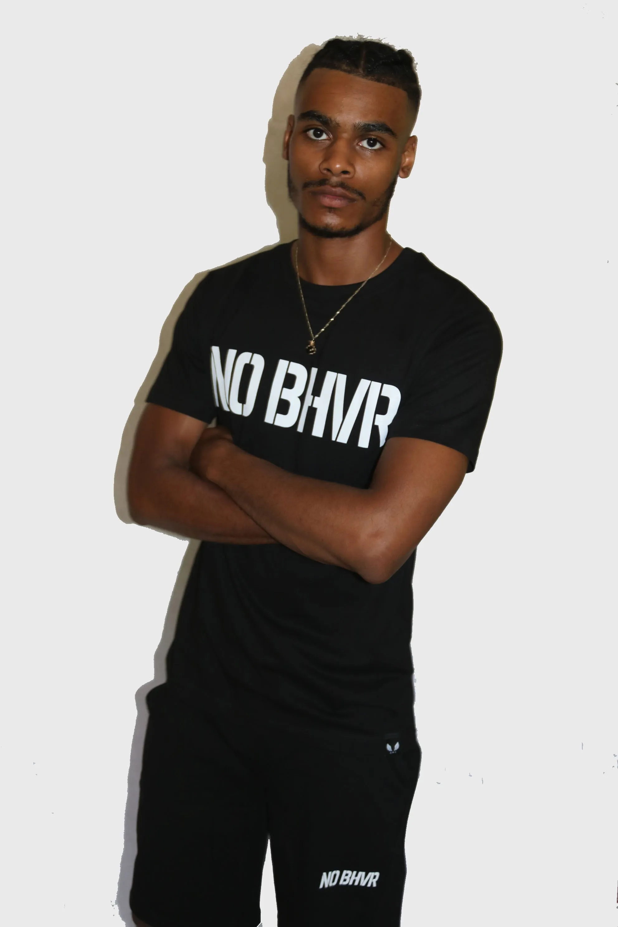 NO BHVR Large Print Tee (Black)