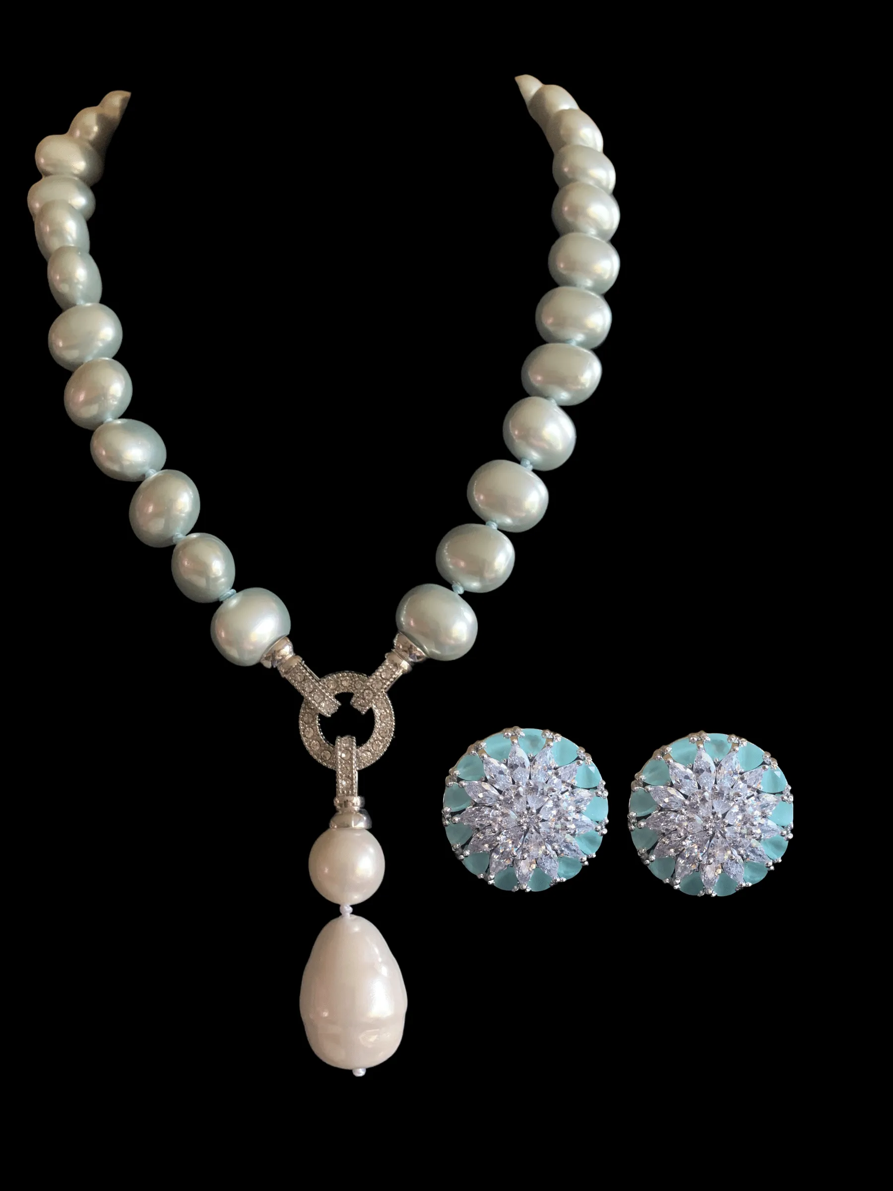 NS270 Pearl necklace set ( READY TO SHIP )