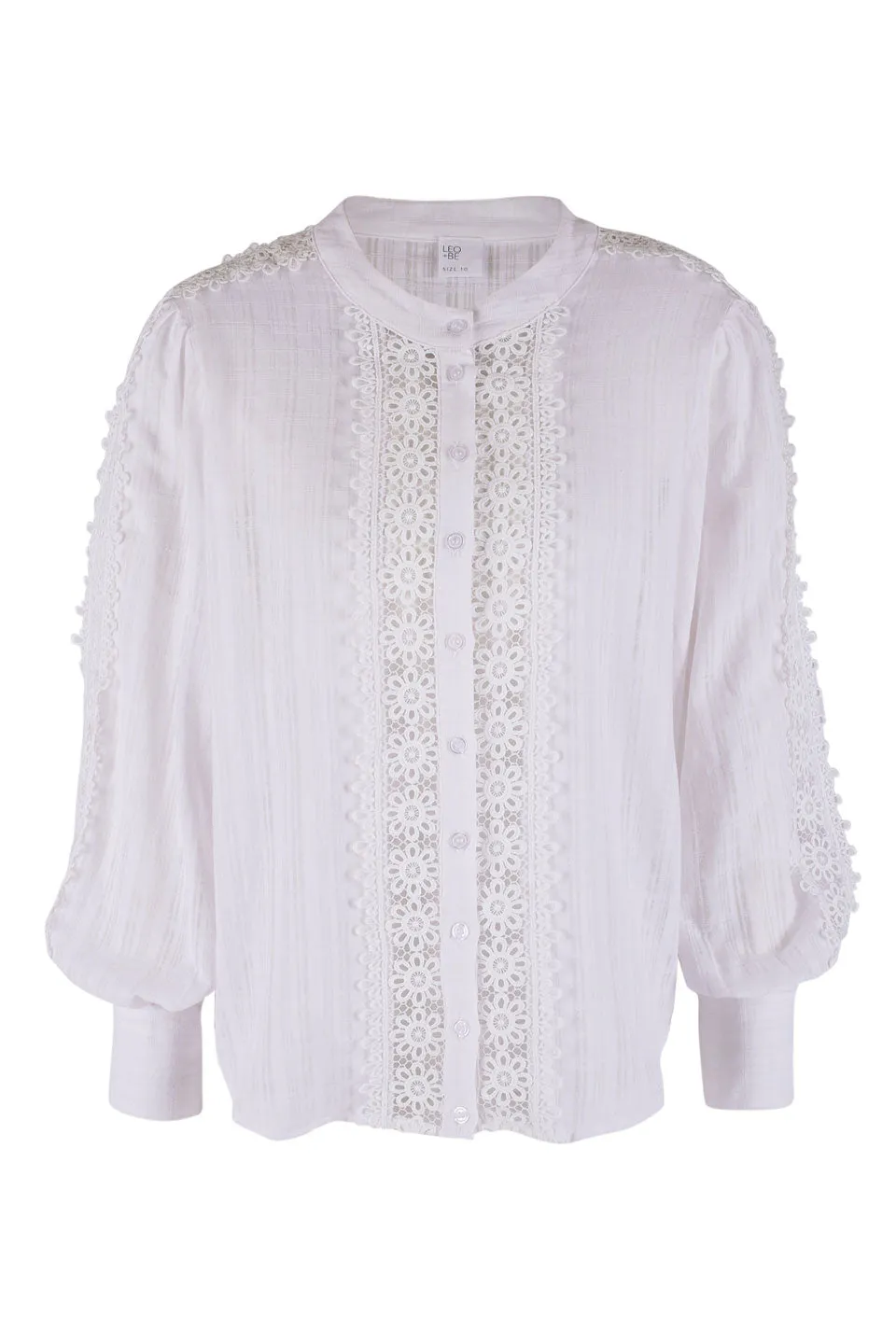 Obey White Lace Collared Shirt