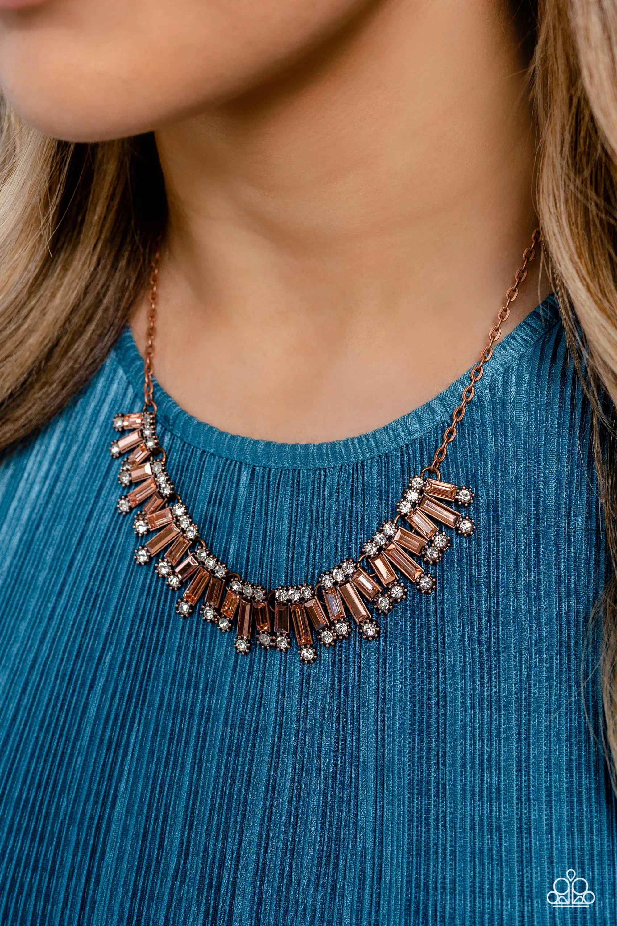 Paparazzi Sunburst Season Copper Necklace & Earring Set