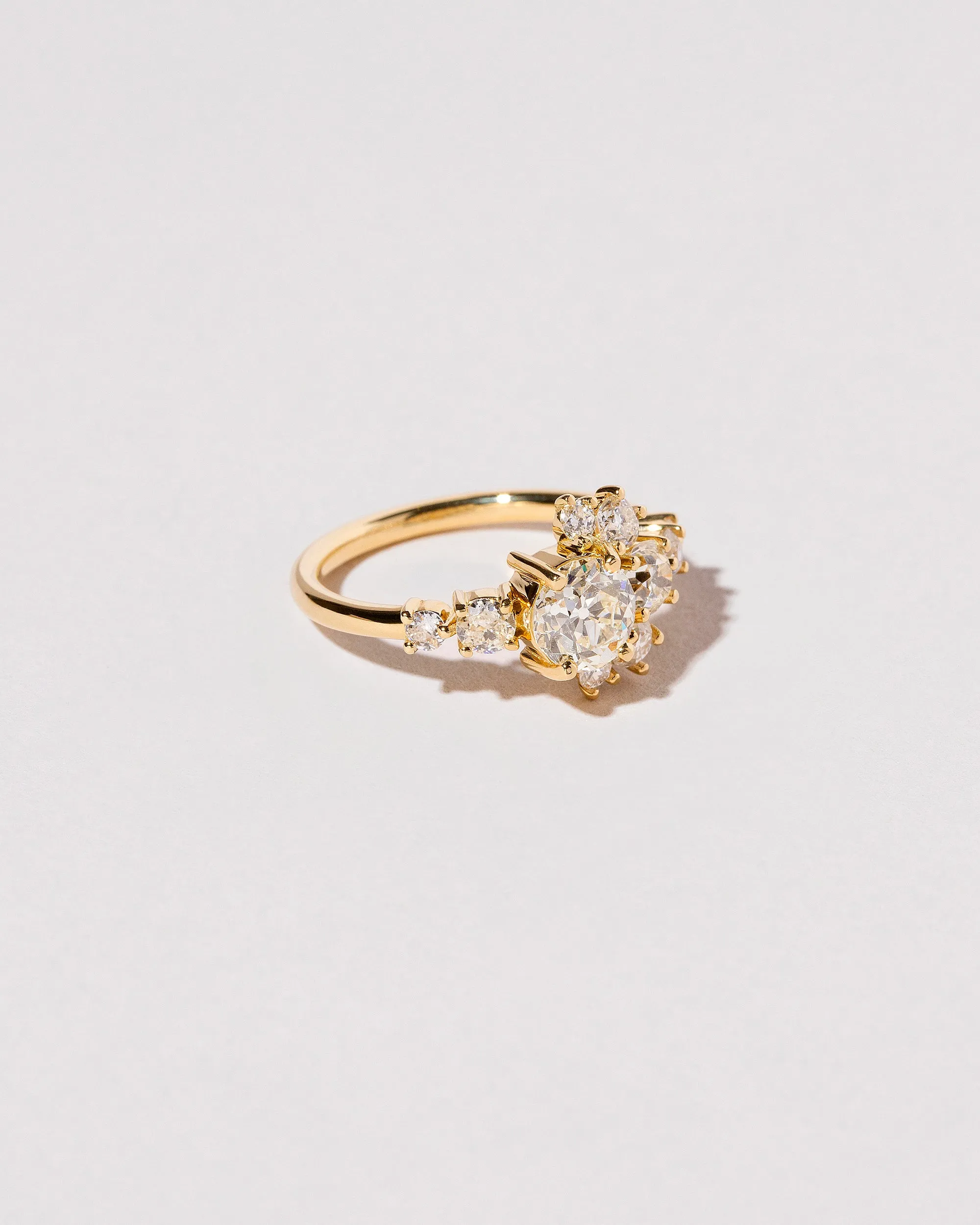 Petite Crescent Ring - White Diamond