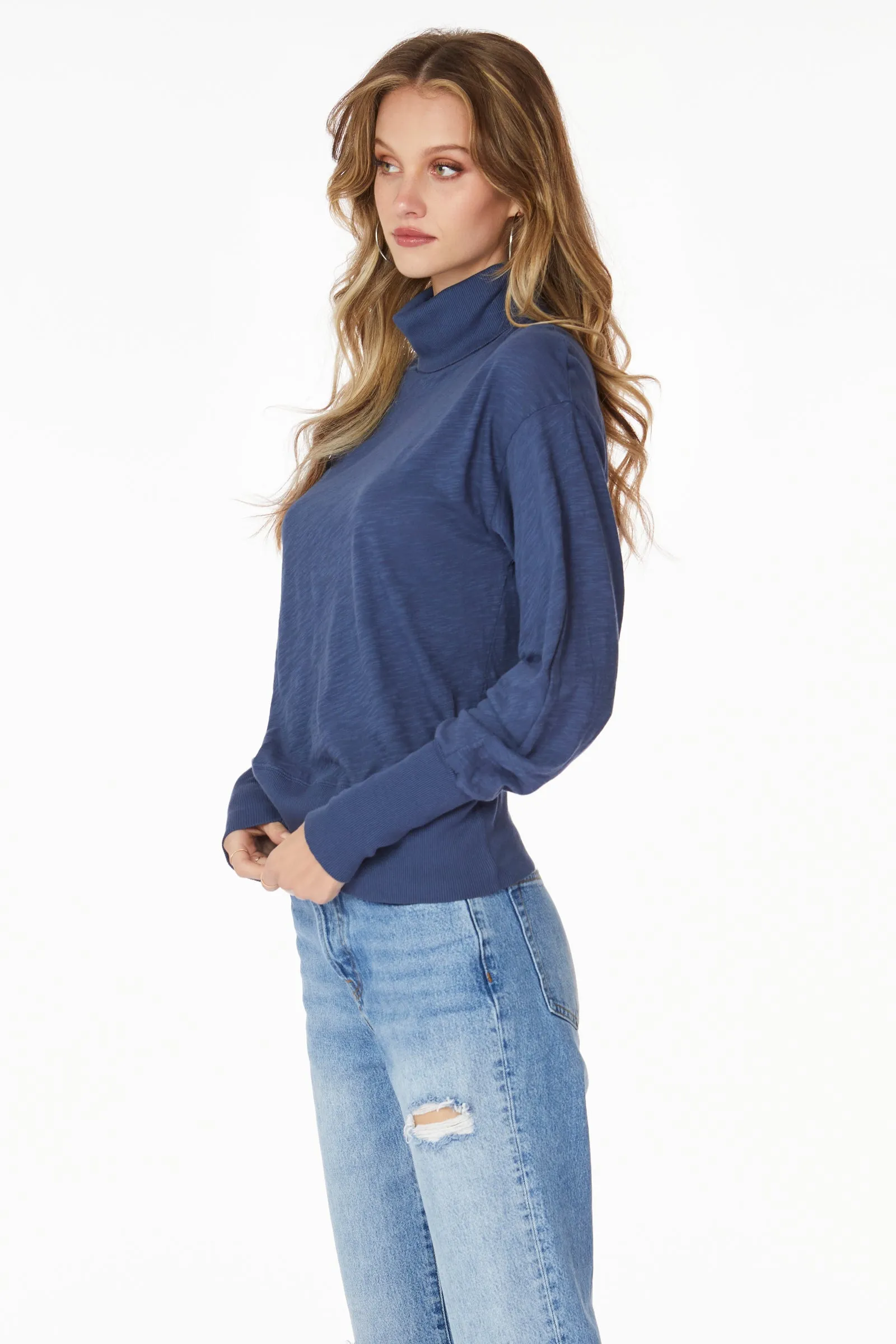 RIB MIX TURTLENECK