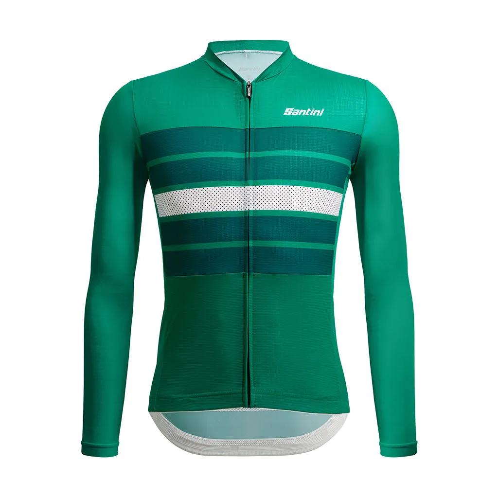 Santini Eco Sleek Bengal Long Sleeve Jersey - Green