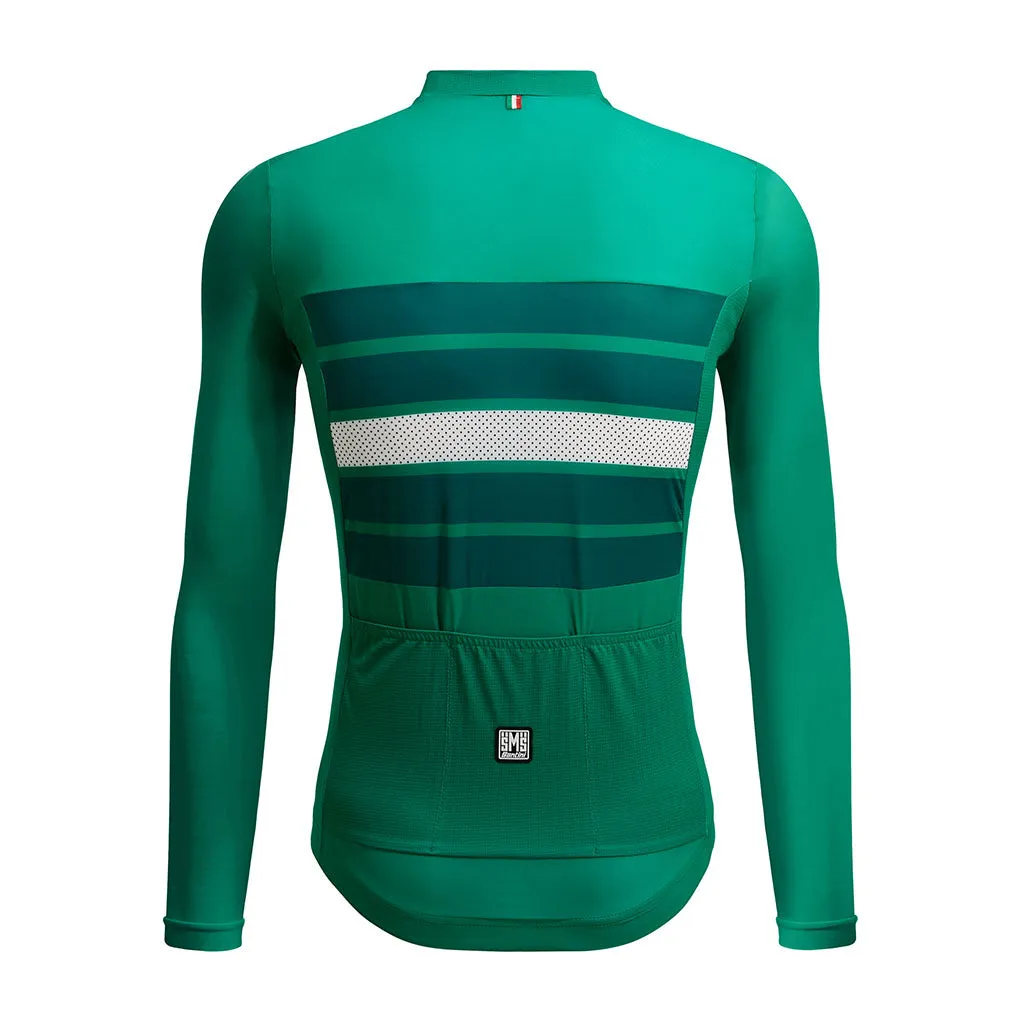 Santini Eco Sleek Bengal Long Sleeve Jersey - Green