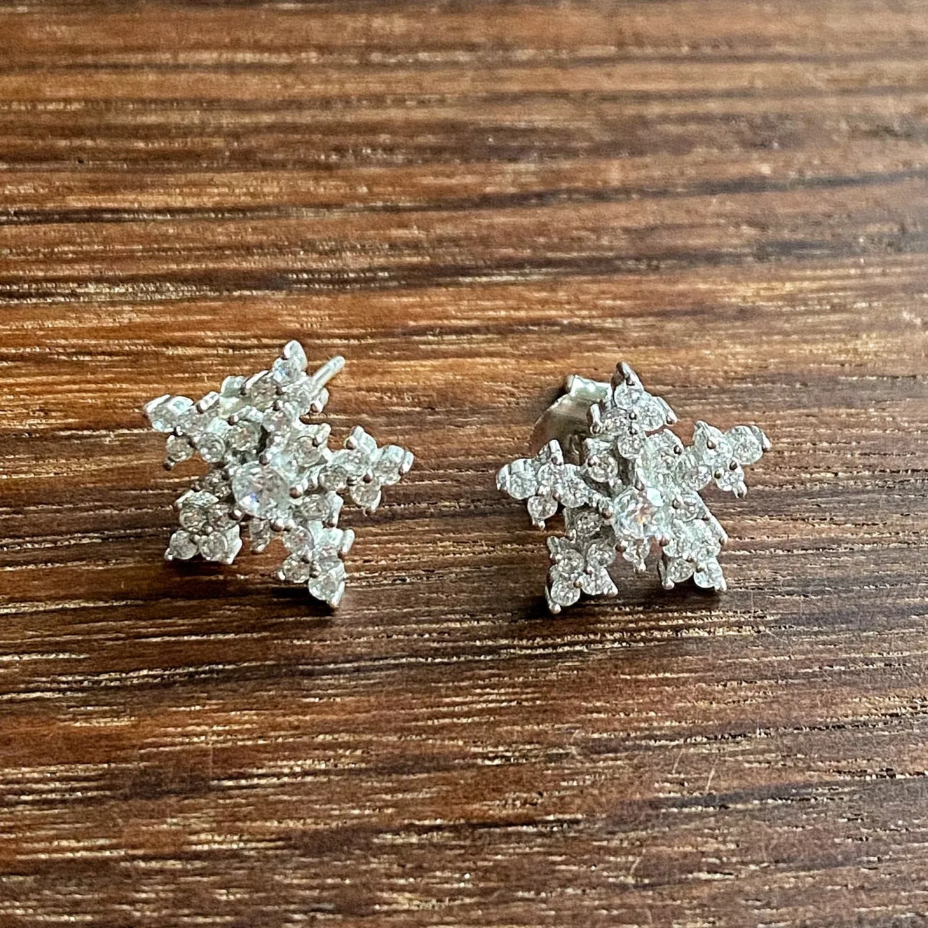 Sparkle Snowflake Stud Earrings