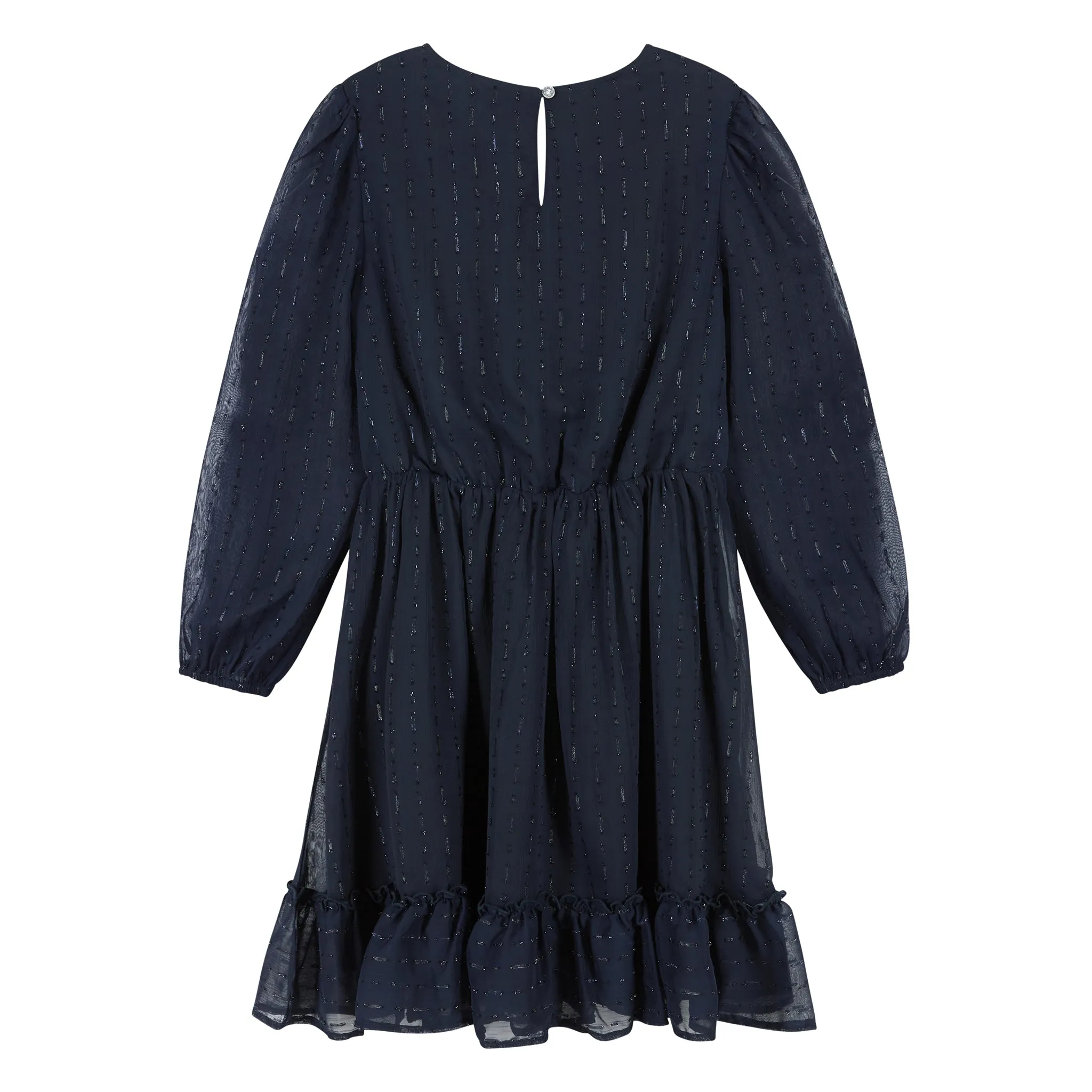 Starry Elegance Lurex Dress (Size 7-16 Years) | Navy