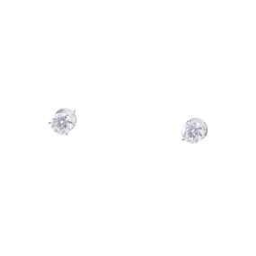 STERLING SILVER MOISSANITE STUD EARRINGS