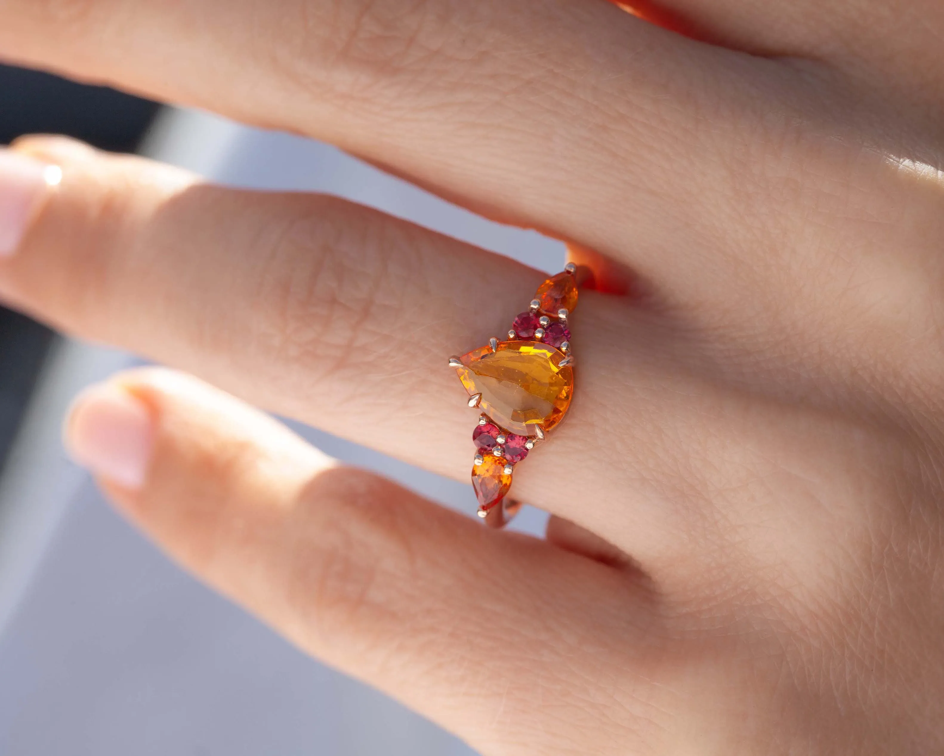 Sunset Sapphire Ring