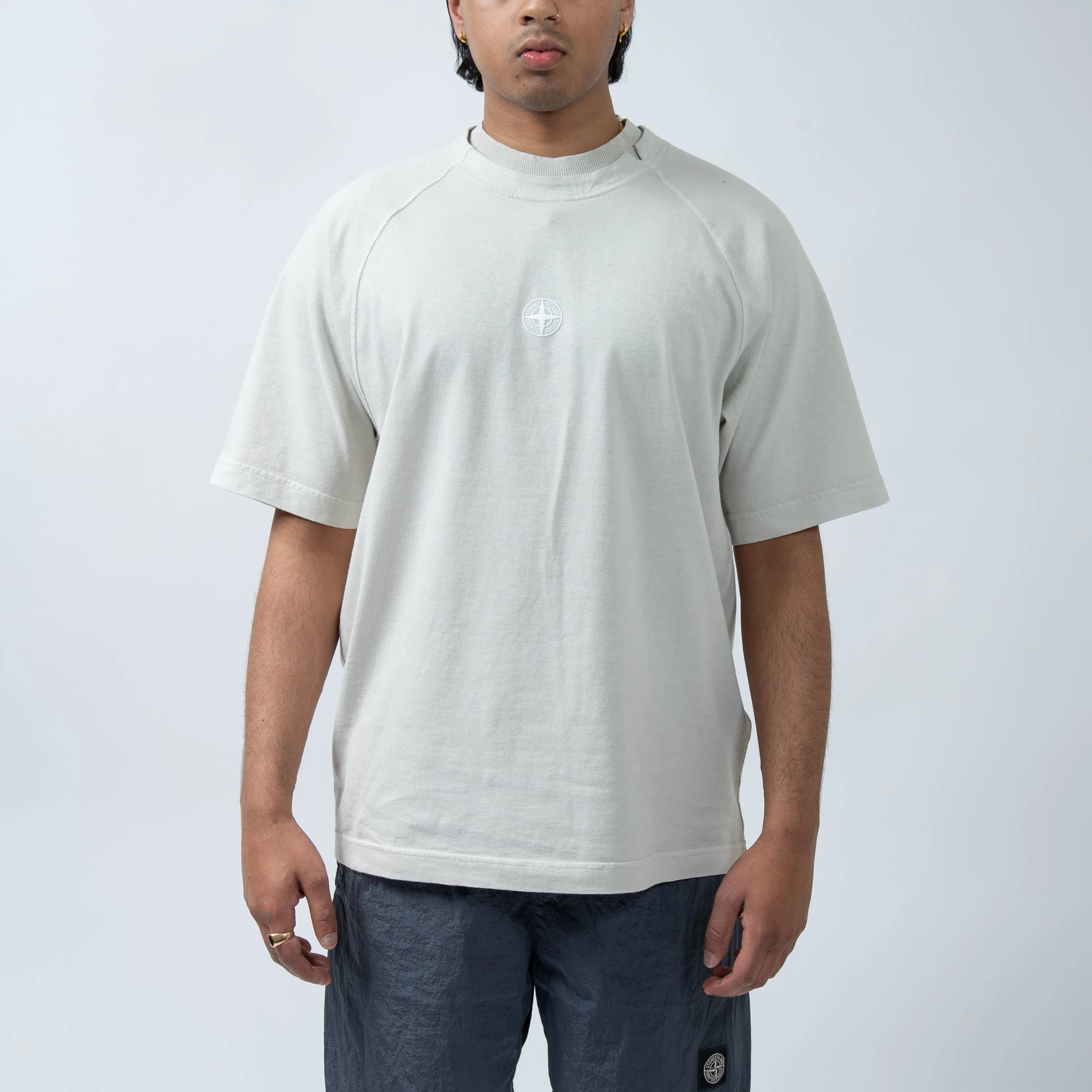 T-Shirt SS High Neck Compass Logo - Plaster 9779