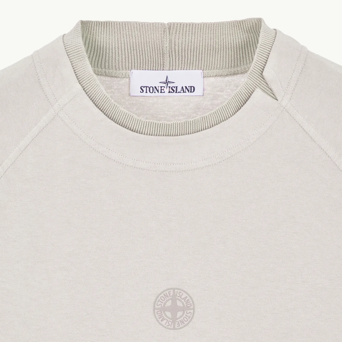 T-Shirt SS High Neck Compass Logo - Plaster 9779