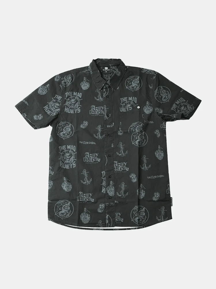 The Mad Hueys Distorted Short Sleeve Shirt - Black