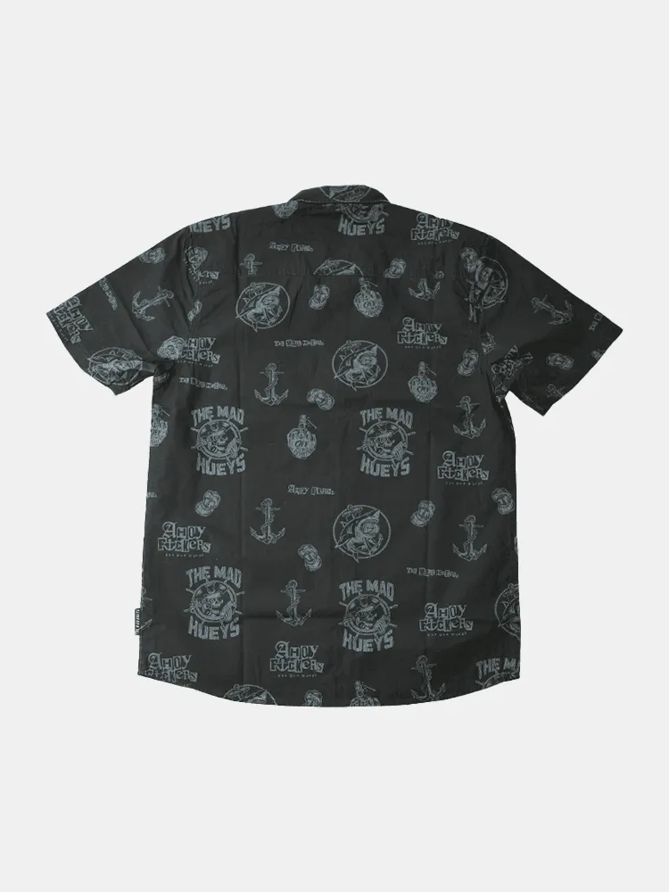 The Mad Hueys Distorted Short Sleeve Shirt - Black