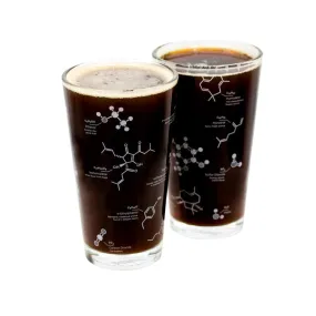 The Science of Beer Pint Glass 2-piece Set