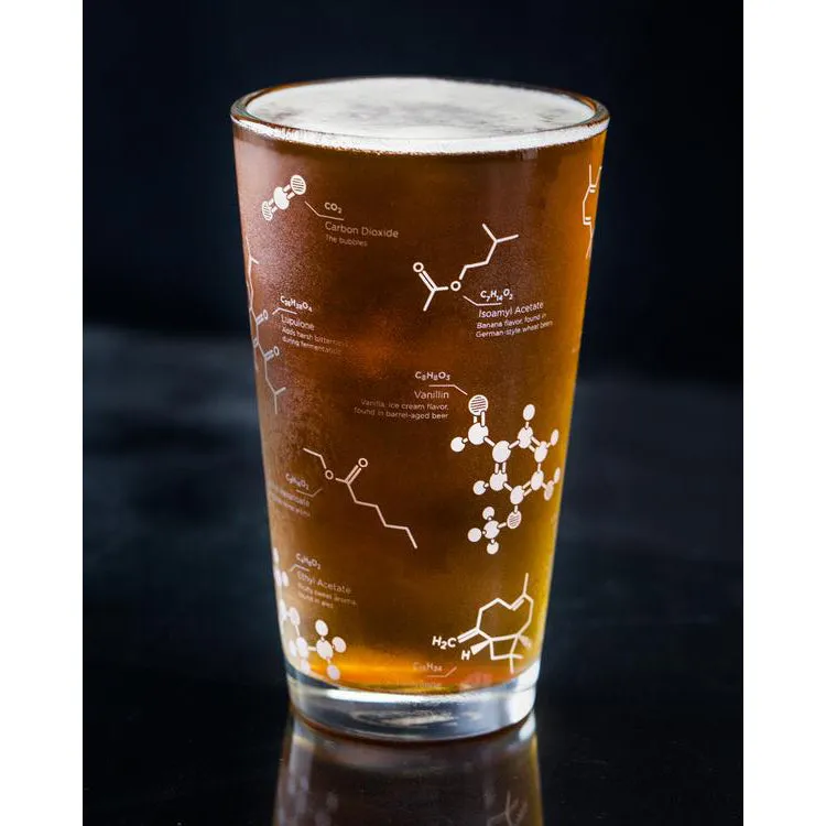 The Science of Beer Pint Glass 2-piece Set