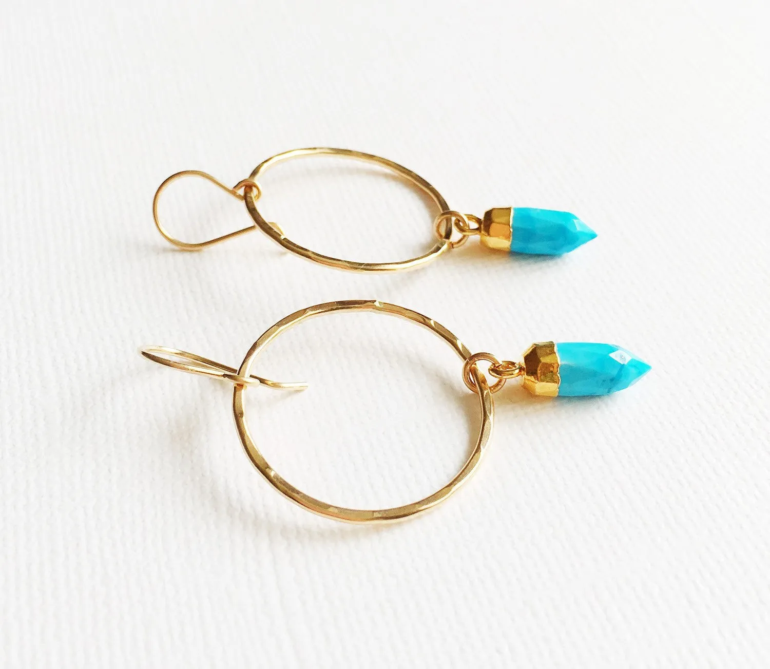 Turquoise spike earring  (E278)