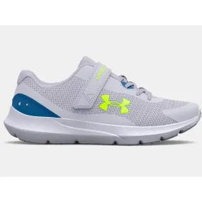 Under Armour Mod Grey/Cruise Blue/High Vis Yellow Rogue 3 A/C Children’s Sneaker