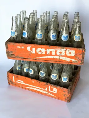 Vintage Pop Bottles In Wooden Crates 1960’s