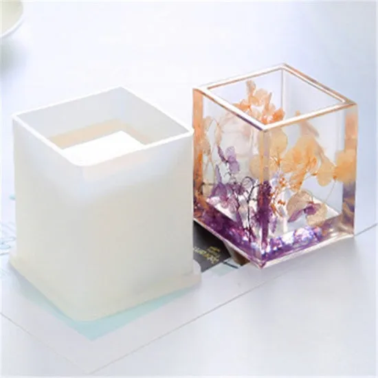 Votive Candle Holder Mold, Cube Candle Silicone Mold, tol1420